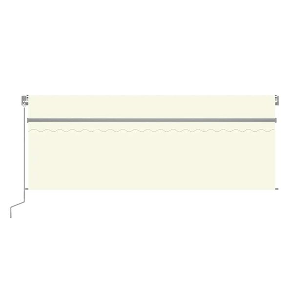 vidaXL Markise Manuell Einziehbar mit Rollo & LED 4,5x3 m Creme