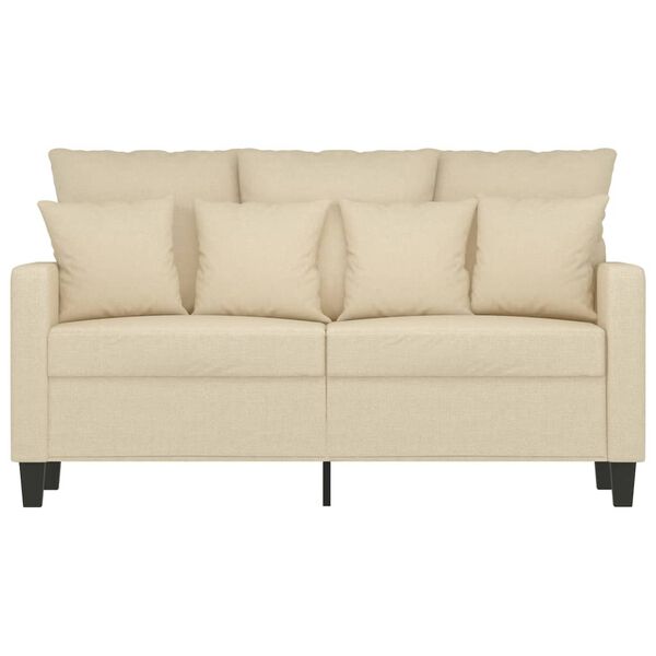 vidaXL 2-Sitzer-Sofa Creme 120 cm Stoff