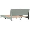 vidaXL Bettgestell ohne Matratze Hellgrau 160x200 cm Samt