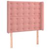 vidaXL Boxspringbett mit Matratze & LED Rosa 90x190 cm Samt