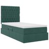 vidaXL Bett mit Stauraum und LED mit LED Dunkelgr&uuml;n 90 x 200 cm Samt