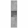 vidaXL 5-tlg. Badm&ouml;bel-Set Betongrau Holzwerkstoff