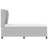vidaXL Boxspringbett mit Matratze Hellgrau 200 x 90 cm Polyester