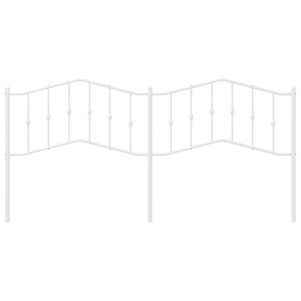 vidaXL Ersatz-Kopfteil Metall Wei&szlig; 200 cm