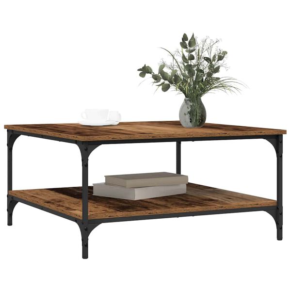 vidaXL Couchtisch Altholz 80 x 80 x 40 cm Holzwerkstoff