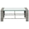 vidaXL 8-tlg. Garten-Lounge-Set mit Kissen Poly Rattan Grau