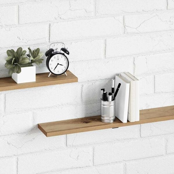 vidaXL Regalbrett 4 pcs Braun 100 x 10 x 1,5 cm Holzwerkstoff