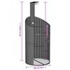 vidaXL Gartendusche Schwarz 100x100x241,5 cm Poly Rattan Akazienholz