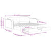 vidaXL Tagesbett Ausziehbar mit Schubladen Schwarz 90x200 cm Stoff