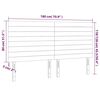 vidaXL LED Kopfteil Dunkelblau 180x5x118/128 cm Samt