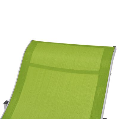 vidaXL Klappbare Sonnenliegen 2 Stk. Grün Textilene