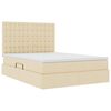 vidaXL Aufbewahrungsbett mit Matratze Creme 140 x 200 cm Polyester