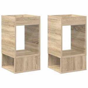 vidaXL Beistelltisch 2 Stk. Sonoma-Eiche 30 x 30 x 56 cm Holzwerkstoff