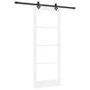 vidaXL Schiebet&uuml;r ORKDAL Wei&szlig; und Schwarz 83 x 211 cm