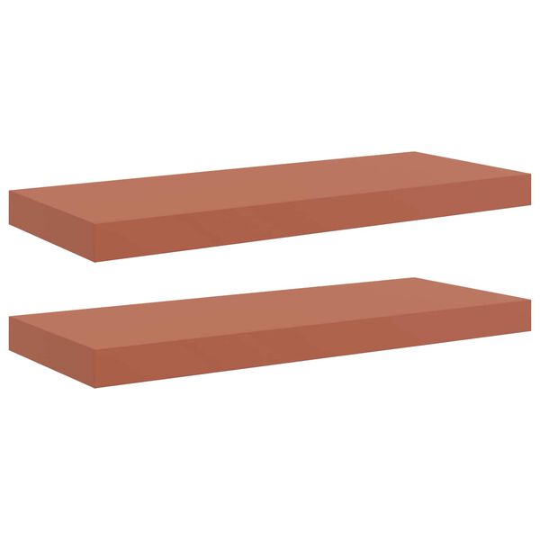 vidaXL Wandregal Wandmontiert 2 pcs Rot 60 x 23 x 4 cm Holzwerkstoff