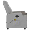 vidaXL Massagesessel Elektrisch Wolkengrau Stoff