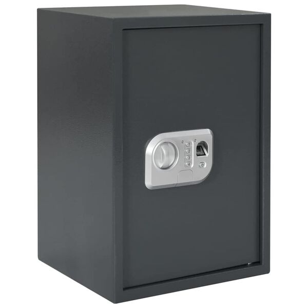 vidaXL Digitaler Safe mit Schloss Dunkelgrau 35 x 31 x 50 cm Stahl
