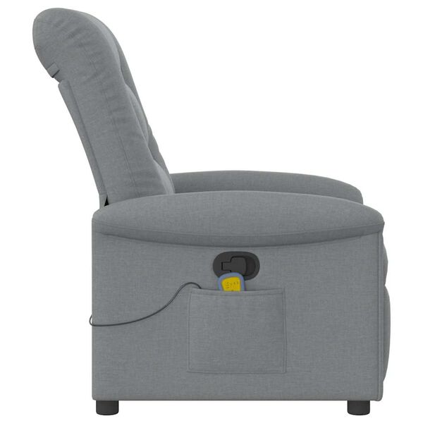 vidaXL Massagesessel Hellgrau Stoff