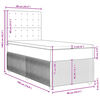 vidaXL Boxspringbett mit Matratze Schwarz 90x190 cm Samt