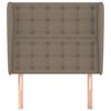 vidaXL Kopfteil mit Ohren Taupe 93x23x118/128 cm Stoff