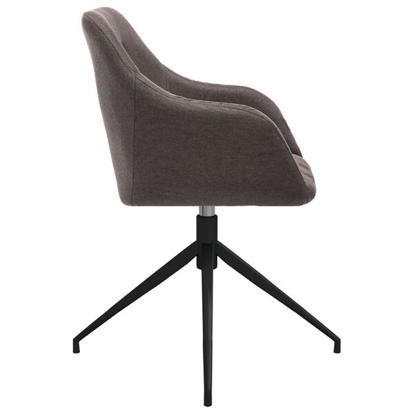 vidaXL Esszimmerst&uuml;hle 2 Stk. Drehbar Taupe Stoff