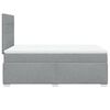 vidaXL Boxspringbett mit Matratze Hellgrau 120x190 cm Stoff