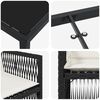 vidaXL Garten Essgruppe 9 pcs Schwarz Pulverbeschichteter Stahl