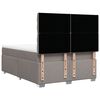 vidaXL Boxspringbett mit Matratze Taupe 140x200 cm Stoff