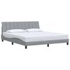 vidaXL Bettgestell ohne Matratze "Hanko" Hellgrau 180x200 cm Stoff