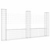 vidaXL Gabionenkorb U-Form mit 3 S&auml;ulen Eisen 260x20x150 cm