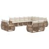 vidaXL Gartensofa-set 12 Stk. Beige und Cremewei&szlig; Poly-Rattan