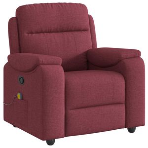 vidaXL Massagesessel Weinrot Stoff