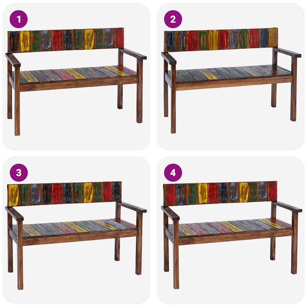 vidaXL Esszimmerstühle 4 Stk. Altholz Massiv