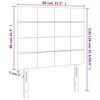 vidaXL Kopfteil Hellgrau 80x5x118/128 cm Stoff