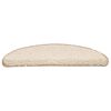 vidaXL Stufenmatten 30 Stk. 56x17x3 cm Creme Halbrund