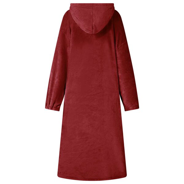 vidaXL Decken-Hoodie Bordeauxrot L Flanell