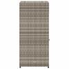 vidaXL Gartenschrank Grau 55x55x111 cm Poly Rattan