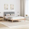 vidaXL Bettgestell mit gepolstertem Kopfteil Braun 160 x 200 cm