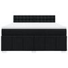 vidaXL Boxspringbett mit Matratze Schwarz 180x200 cm Stoff