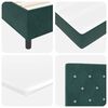 vidaXL Boxspringbett mit Matratze Dunkelgr&uuml;n 140 x 190 cm Samt