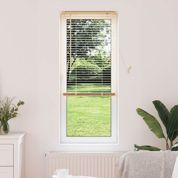 vidaXL Venetianer Jalousie Hellbraun mit Muster 150 x 50 cm PVC