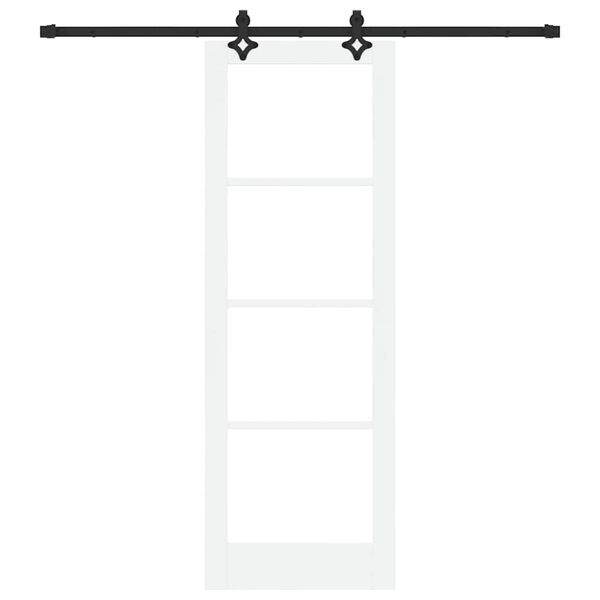 vidaXL Schiebet&uuml;r ORKDAL Wei&szlig; und Schwarz 73,5 x 211 cm