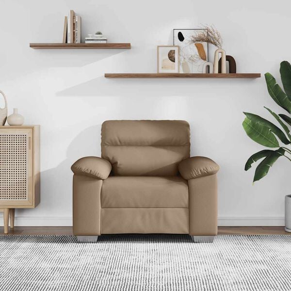 vidaXL Sessel Cappuccino-Braun 100x81x84 cm Kunstleder