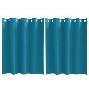 vidaXL Verdunkelungs-Vorh&auml;nge mit Ringen 2 pcs T&uuml;rkis 140 x 140 cm