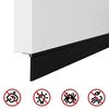 vidaXL Selbstklebende T&uuml;rb&uuml;rstendichtungen 2 pcs Schwarz 100 cm