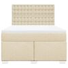 vidaXL Boxspringbett mit Matratze Creme 160x200 cm Stoff