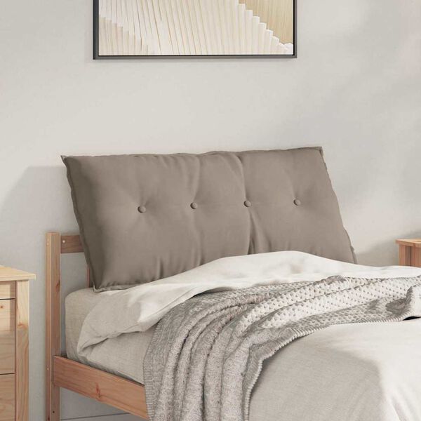 vidaXL R&uuml;ckenkissen Taupe 100 x 50 cm Mikrofaserstoff