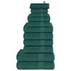 vidaXL 12-tlg. Handtuch-Set Gr&uuml;n 360 g/m&sup2; 100% Baumwolle