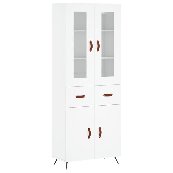 vidaXL Highboard Wei&szlig; 69,5x34x180 cm Holzwerkstoff