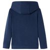 Kinder-Kapuzenpullover Marineblau Melange und Orange 104